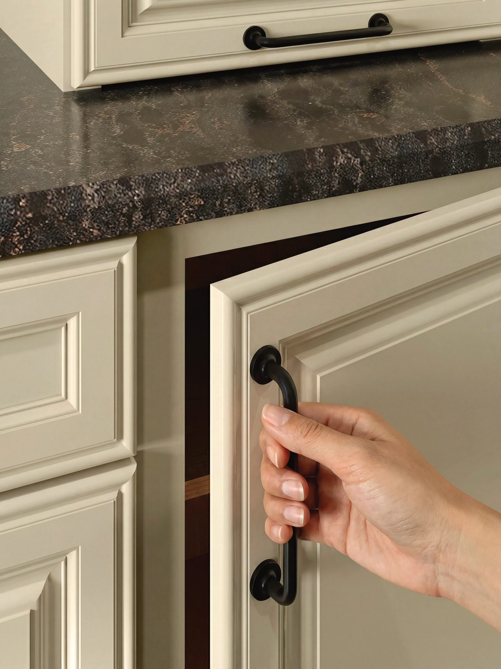 Checking a door hinge fit by hand