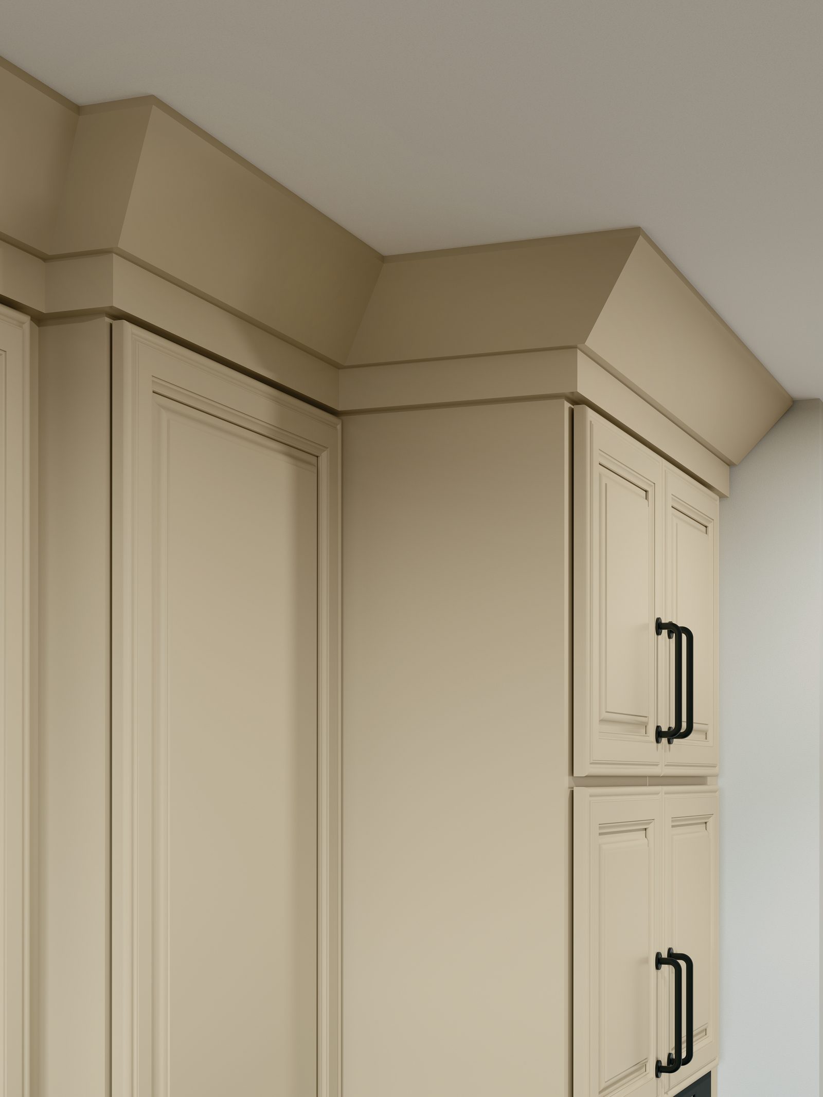 Stacked crown moulding detail by Triumph