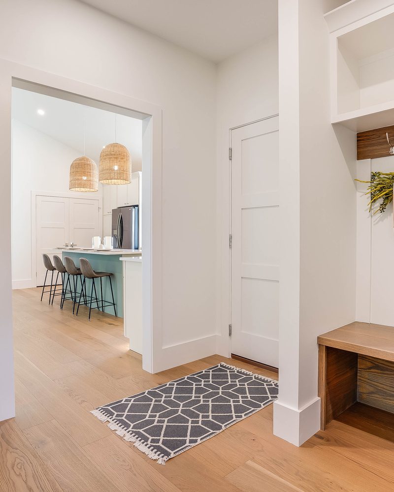 Mudroom bench and hooks built by Triumph
