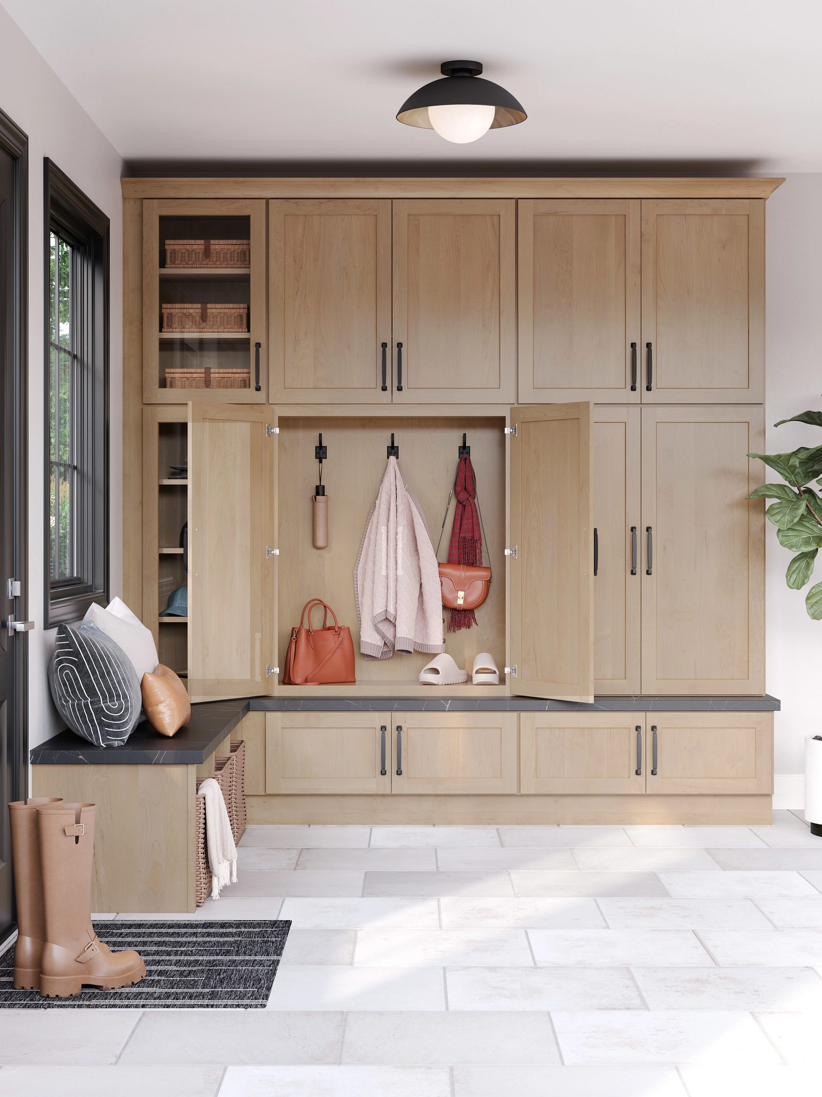 Mountain Series mudroom built-in storage